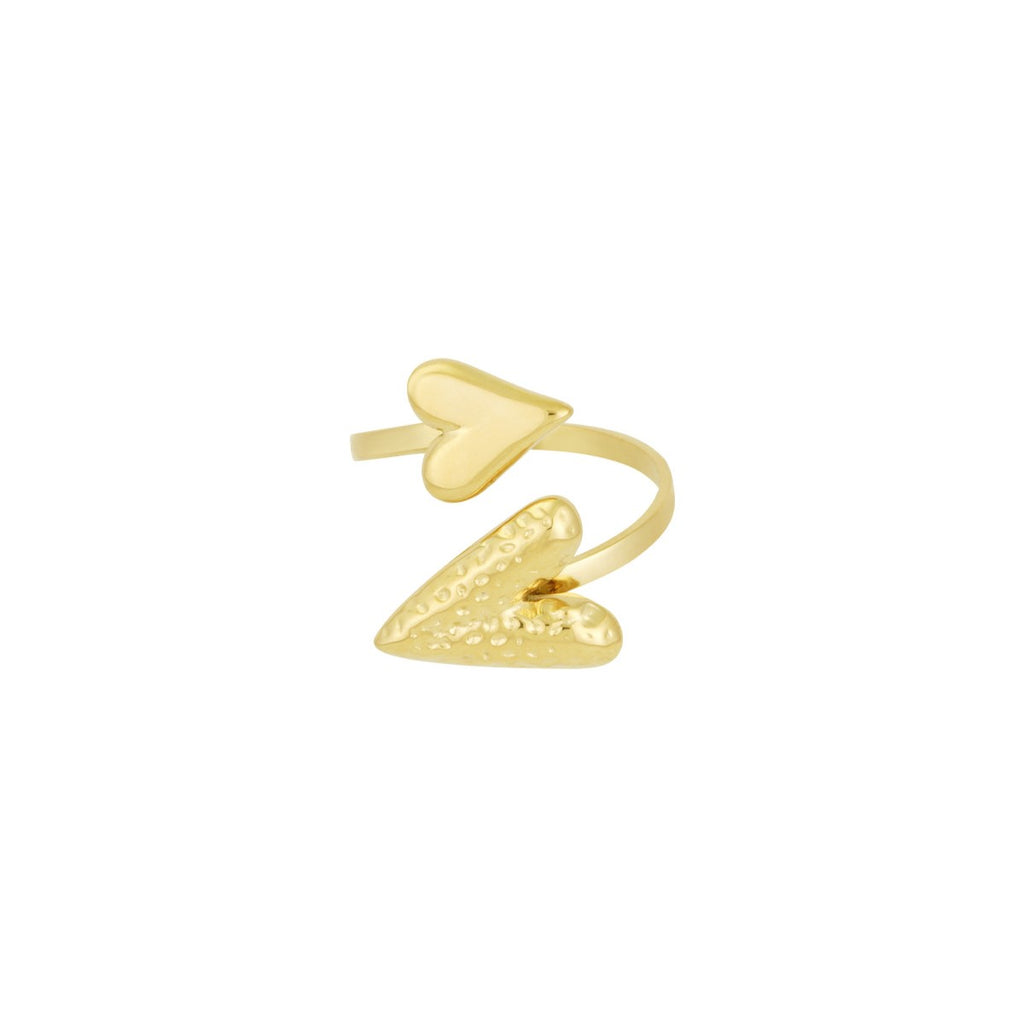Ring met hartjes goud