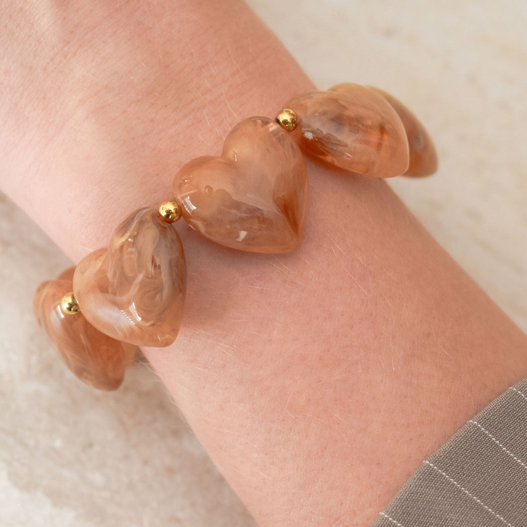 Kralen armband hartjes