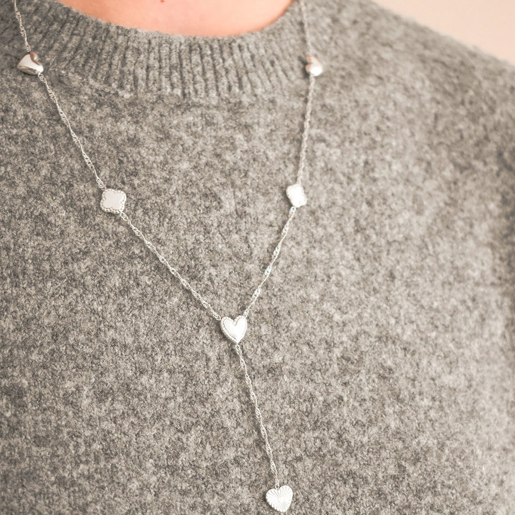 Drip ketting zilver