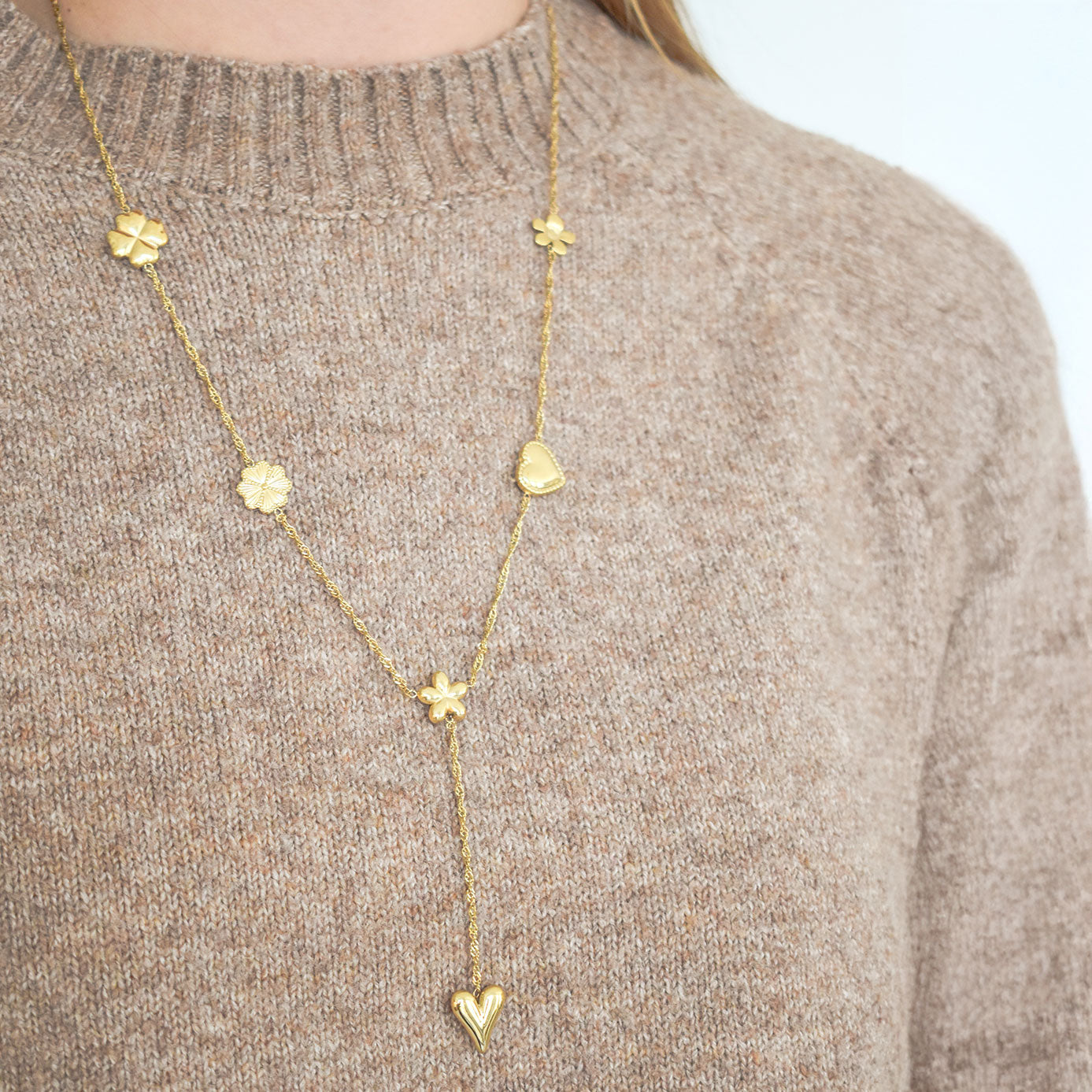 Drip ketting goud