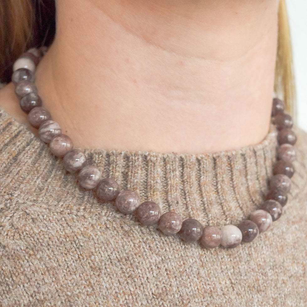 Kralen ketting bruin