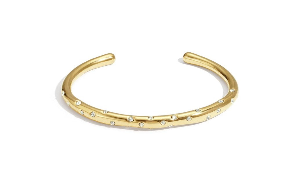 Bangle armband met steentjes goud
