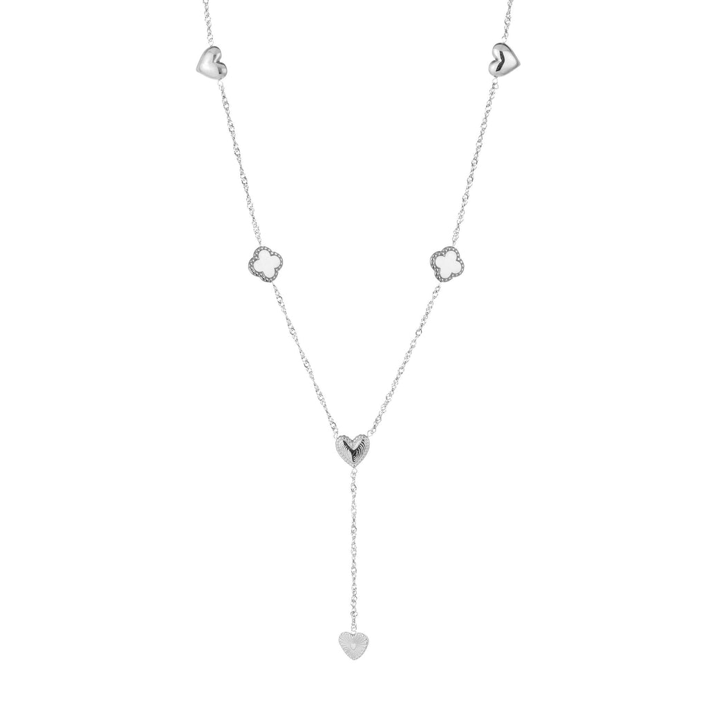 Drip ketting zilver