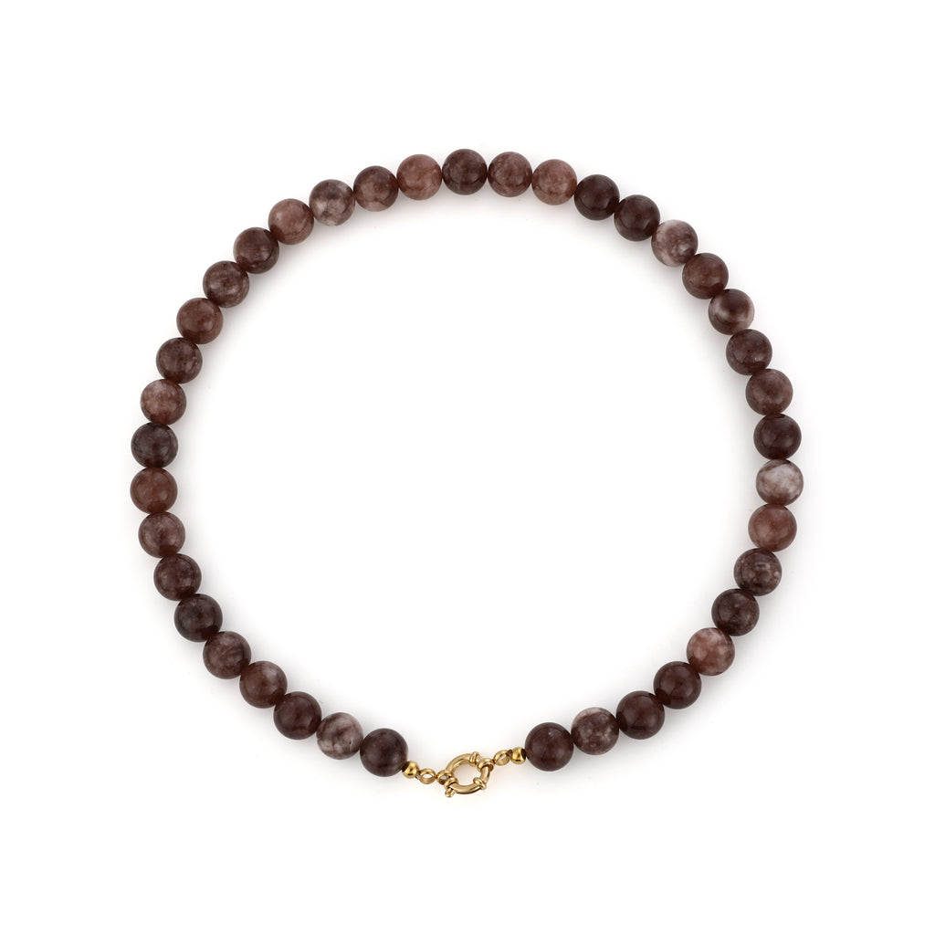 Kralen ketting bruin