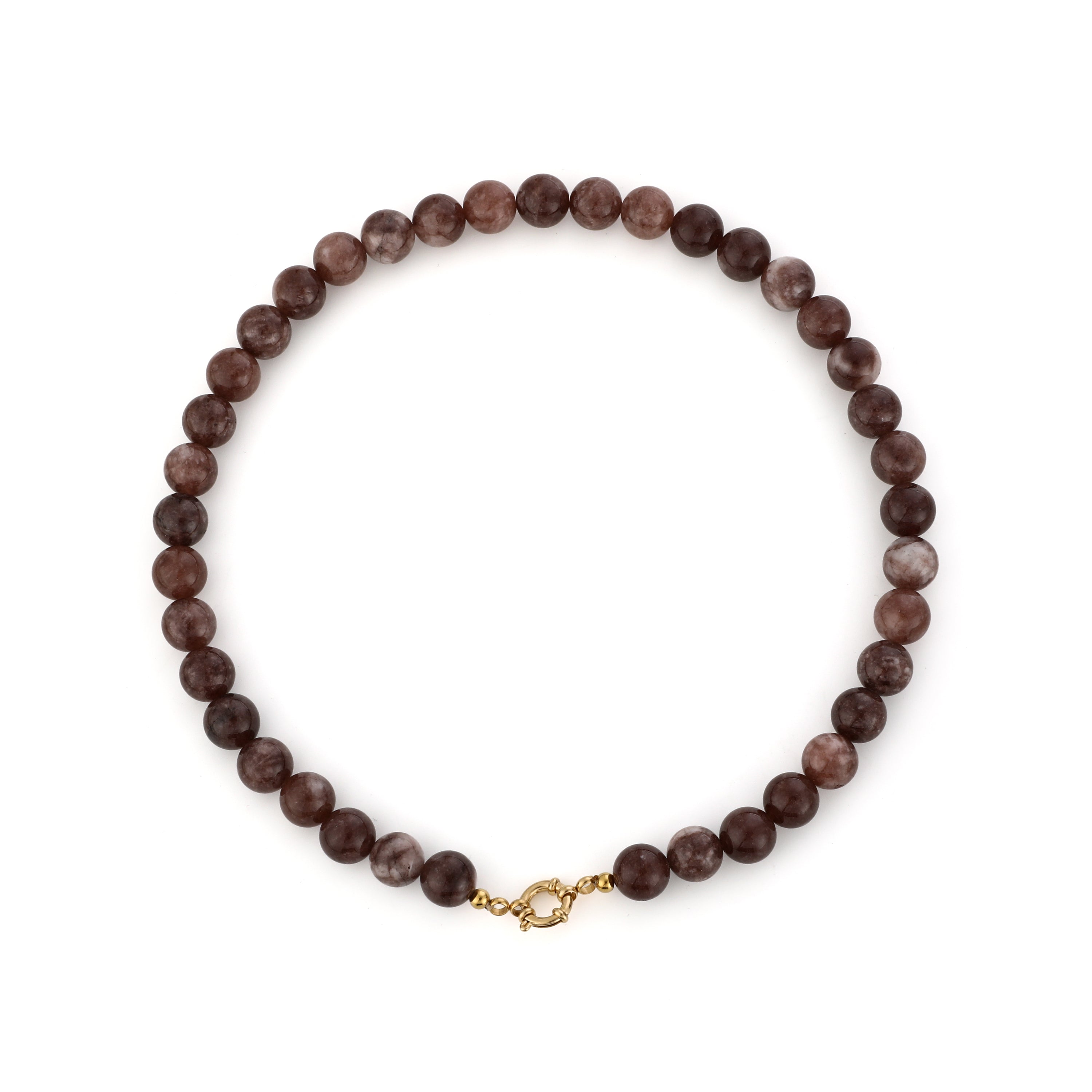 Kralen ketting bruin