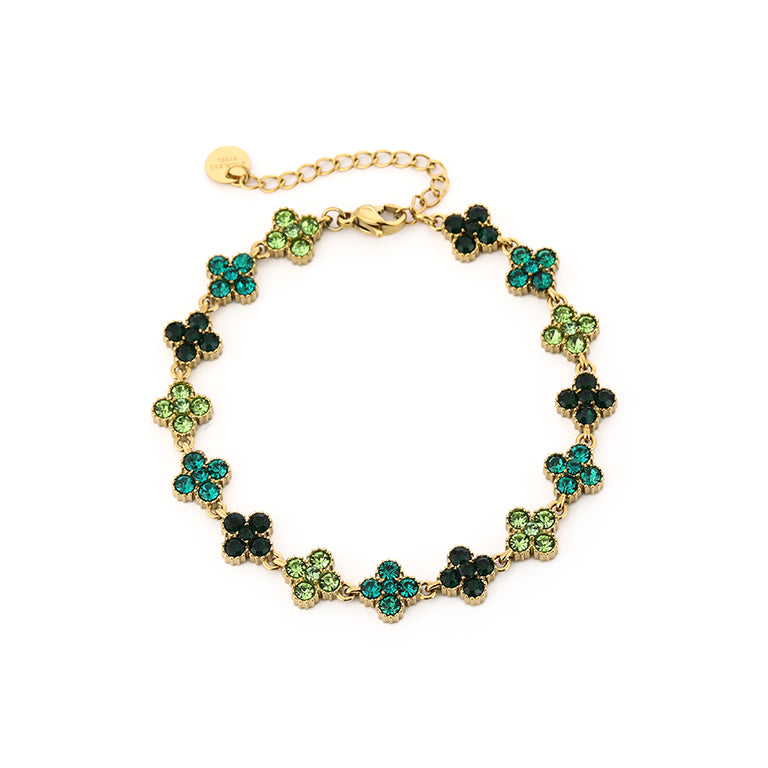 Armband klaver groen